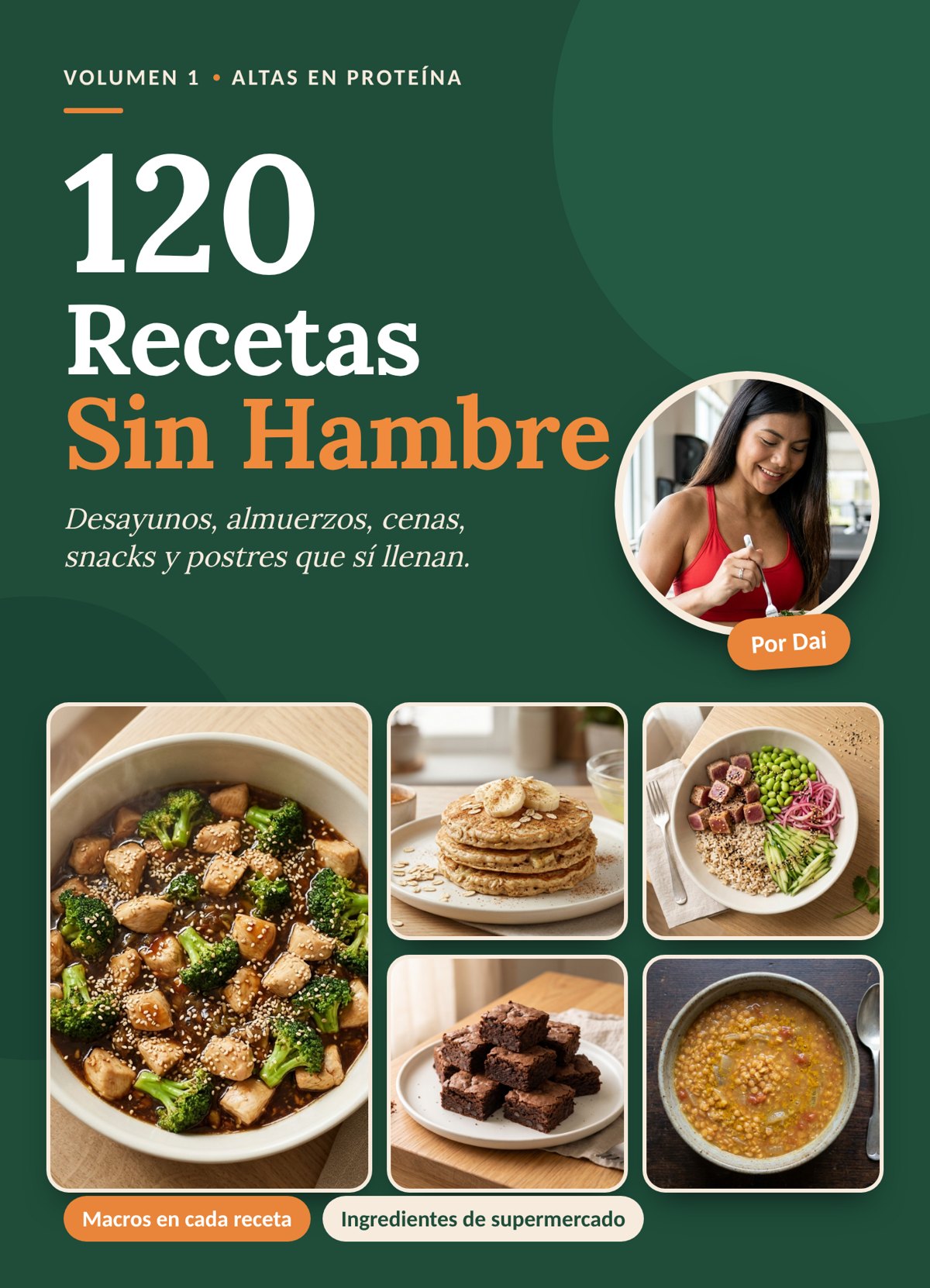 Portada del Volumen 1 · 120 Recetas Sin Hambre